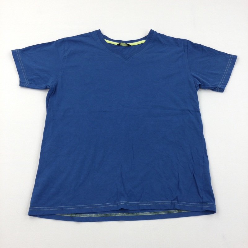 V-Neck Blue T-Shirt - Boys 13-14 Years