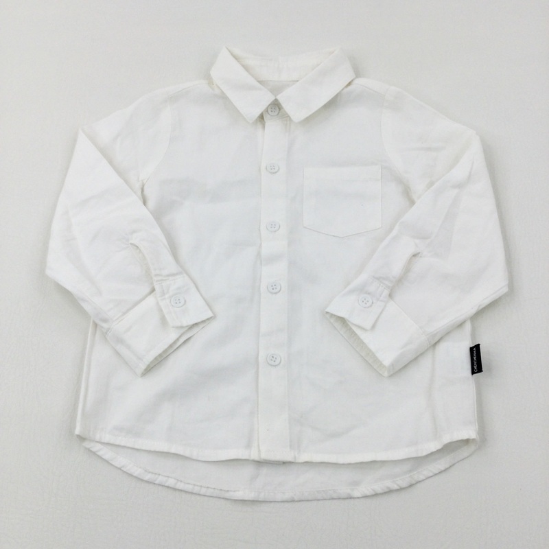 White Long Sleeve Shirt - Boys 2-3 Years