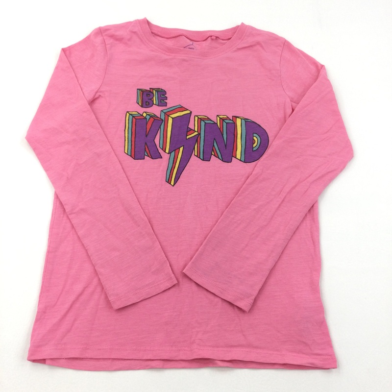 'Be Kind' Pink Long Sleeve Top - Girls 13 Years