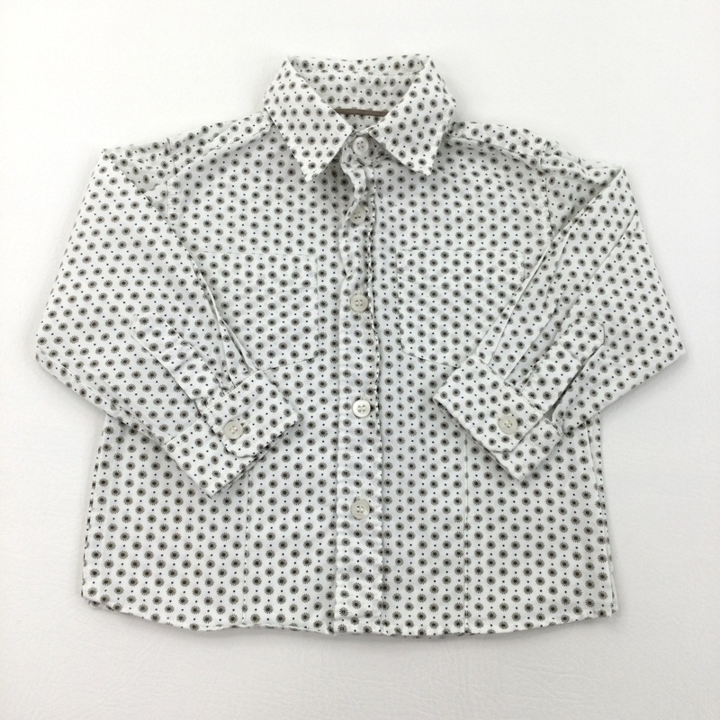 Brown & Cream Long Sleeve Shirt - Boys 12-18 Months