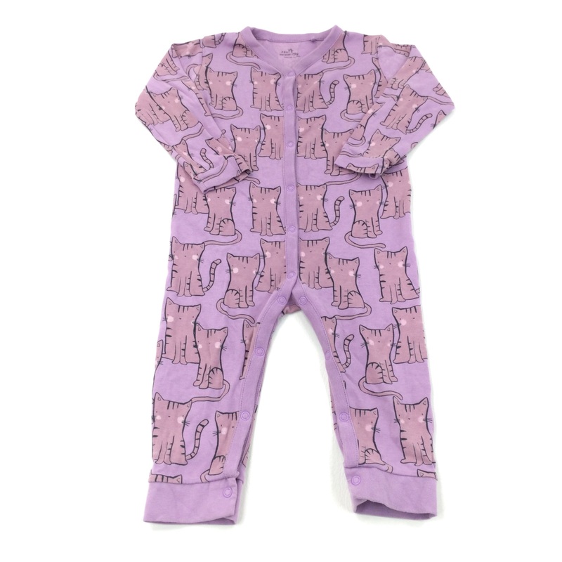 Cats Purple Romper - Girls 18-24 Months