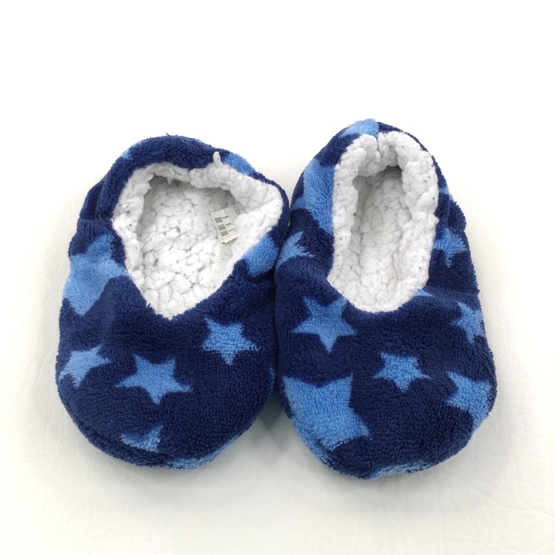 Stars Blue Slippers - Boys - Shoe Size 10/11