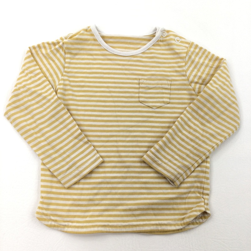 Yellow & White Stripe Long Sleeve Top - Girls 12-18 Months