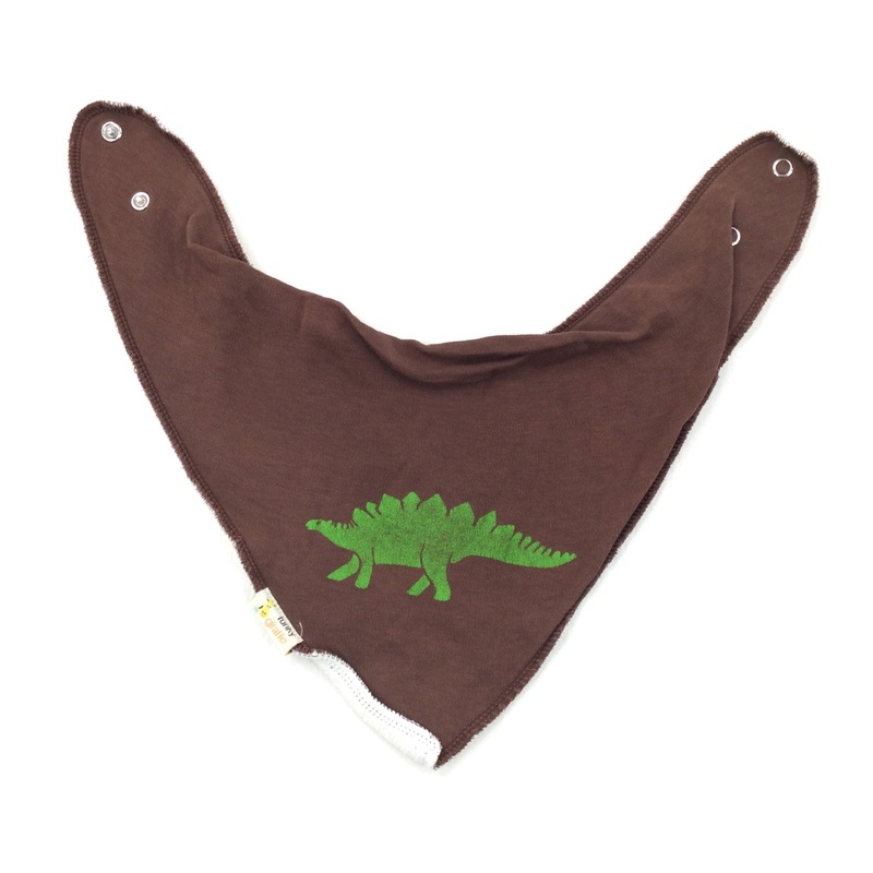 Dinosaur Brown Bib - Boys 0-6 Months