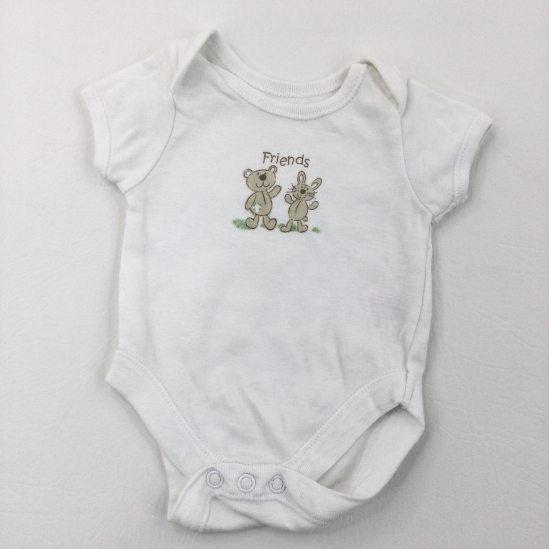 'Friends' White Short Sleeve Bodysuit - Boys/Girls Early