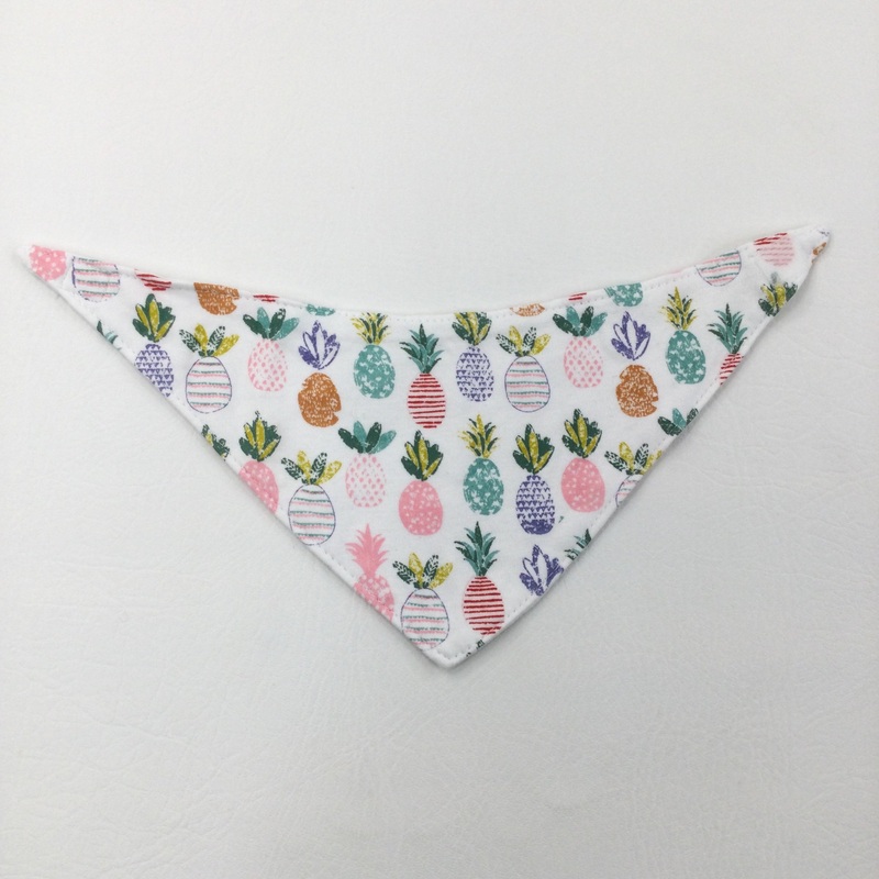 Pineapples White Bib - Girls 0-3 Months