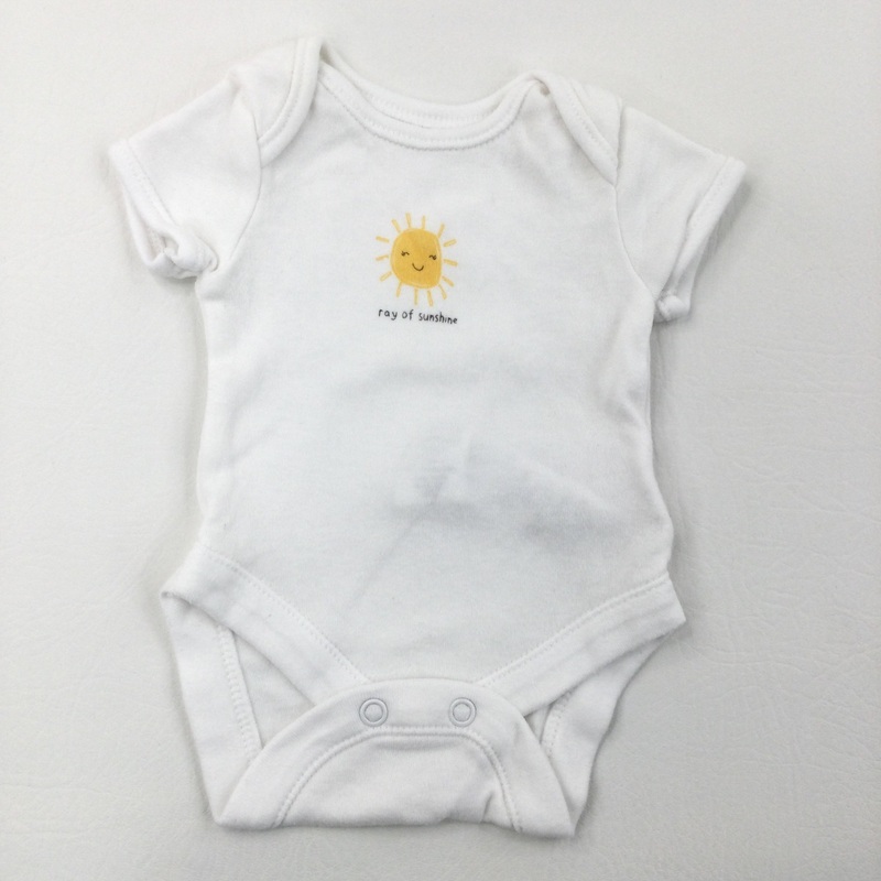 Sunshine White Short Sleeve Bodysuit - Boys/Girls Newborn