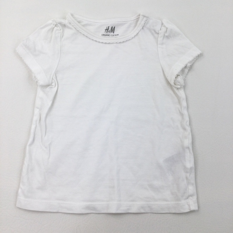 White T-Shirt - Girls 9-12 Months