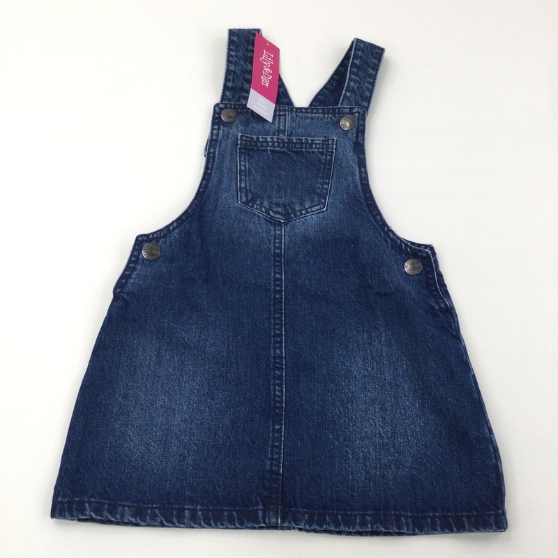 **NEW** Denim Dungaree Dress - Girls 5-6 Years