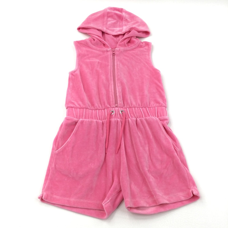 Pink Hoooded Playsuit - Girls 8 Years