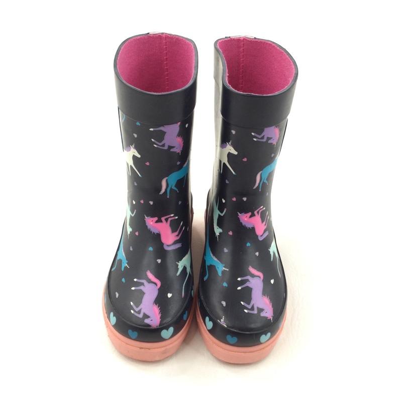 Unicorns Black Wellies - Girls - Shoe Size 8