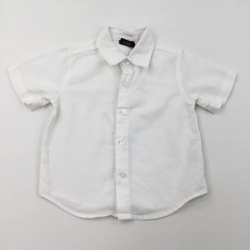 White Short Sleeve Shirt - Boys 12-18 Months