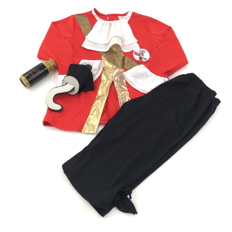 Captain Hook Costume with Hook & Telescope - Boys 5-6 Years