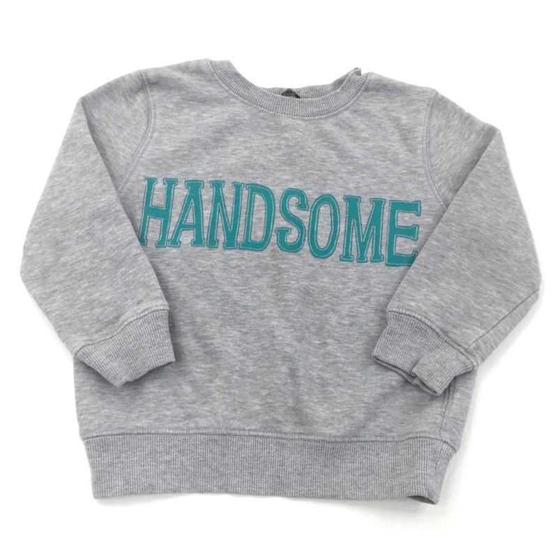 'Handsome' Grey Sweatshirt  - Boys 3-4 Years