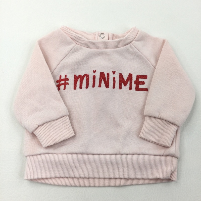 '#MiniMe' Pink Sweatshirt - Girls 0-3 Months