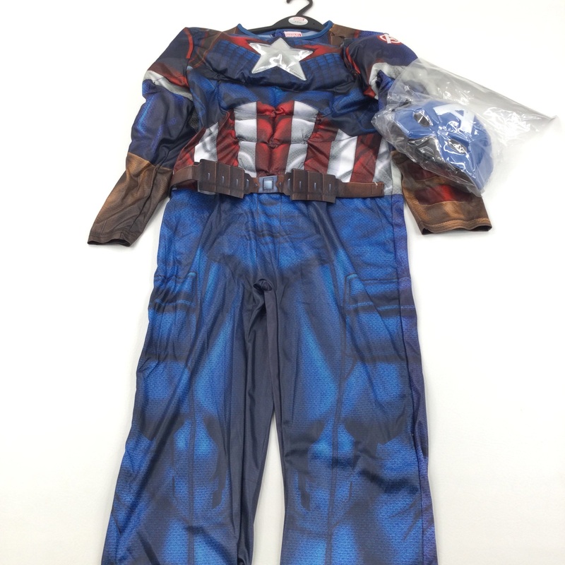 **NEW** Captain America Costume Including Helmet - Boys 9-10 Years