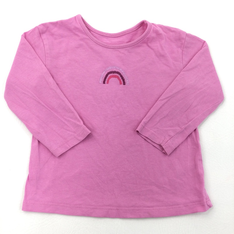 Rainbow Pink Long Sleeve Top - Girls 9-12 Months