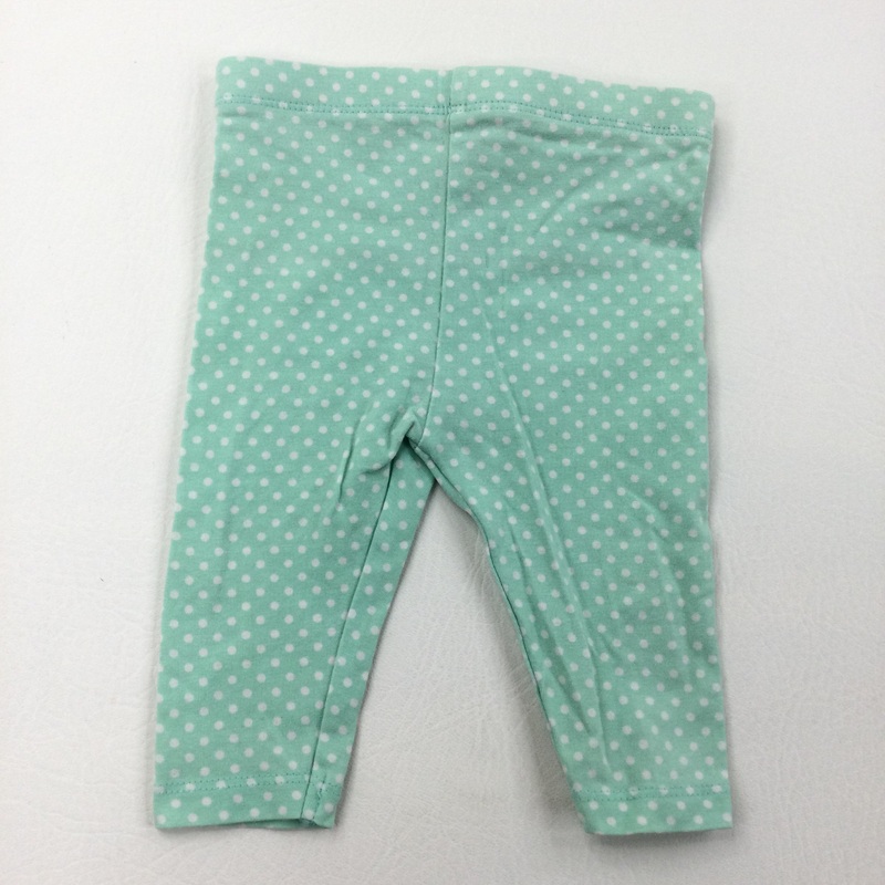 Spotty Green Leggings - Girls 0-3 Months