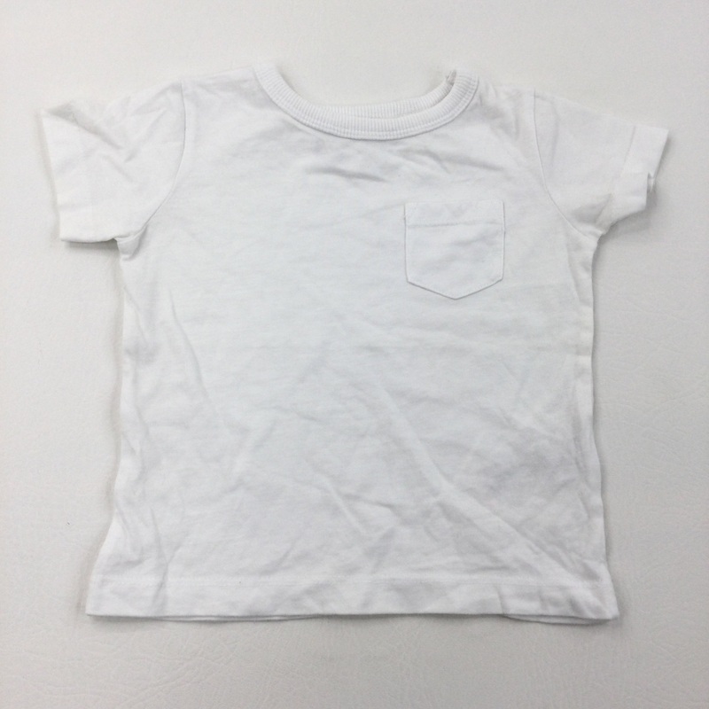 White Pocket T-Shirt - Boys 6-9 Months