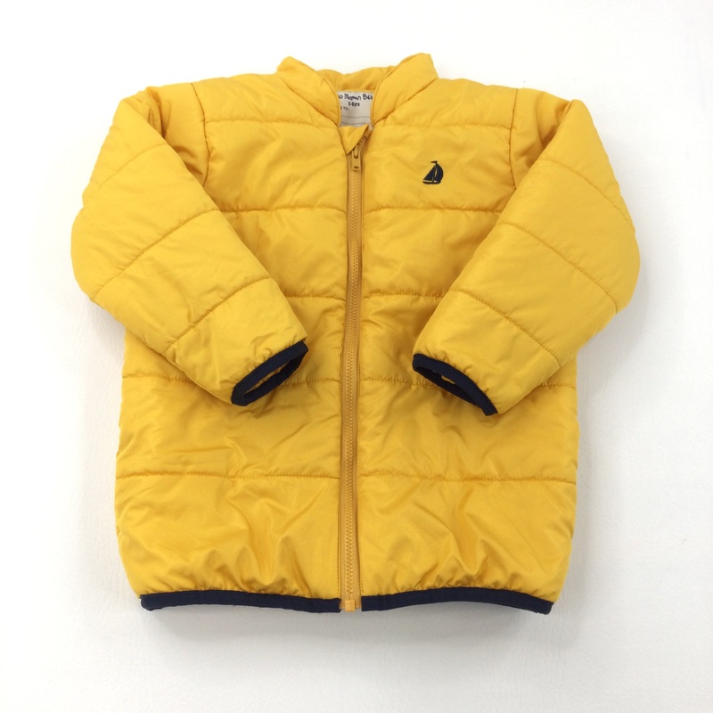 Boat Motif Yellow Padded Jacket - Boys 5-6 Years