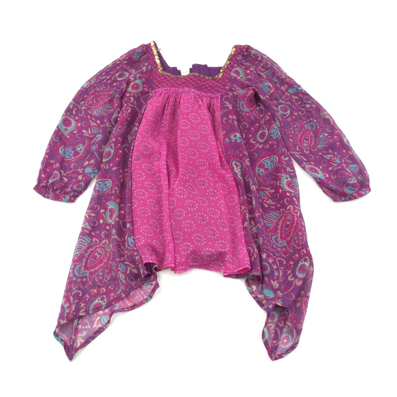 Purple & Pink Long Sleeve Tunic - Girls 7-8 Years