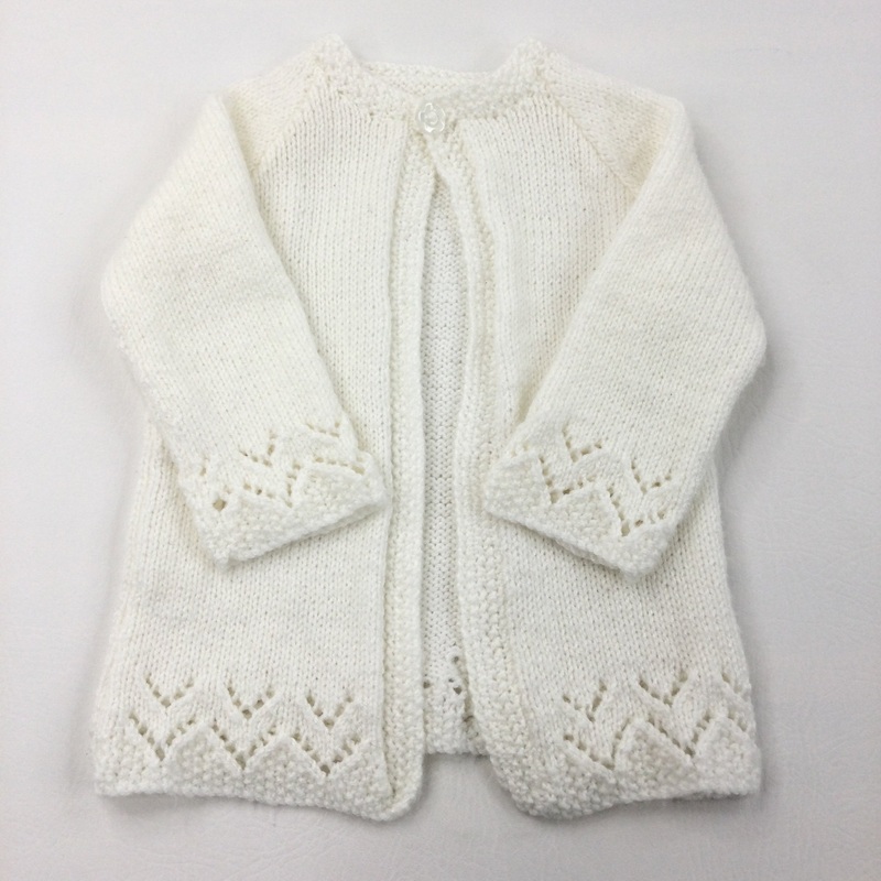 White Knitted Cardigan - Girls 18-24 Months