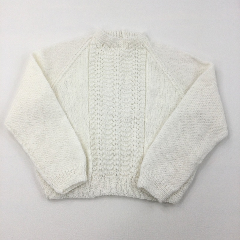 White Knitted Jumper - Girls 4-5 Years