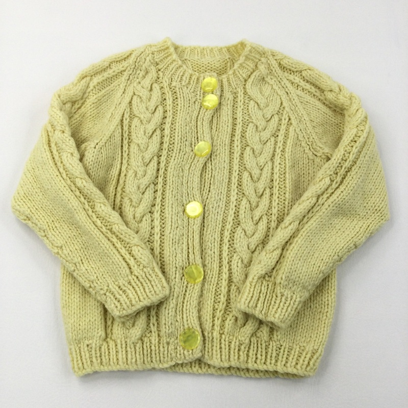 Yellow Knitted Cardigan - Girls 9-10 Years