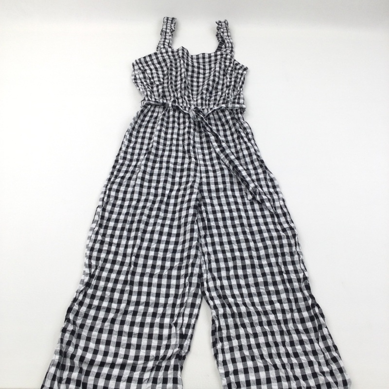Black & White Check Jumpsuit - Girls 13-14 Years
