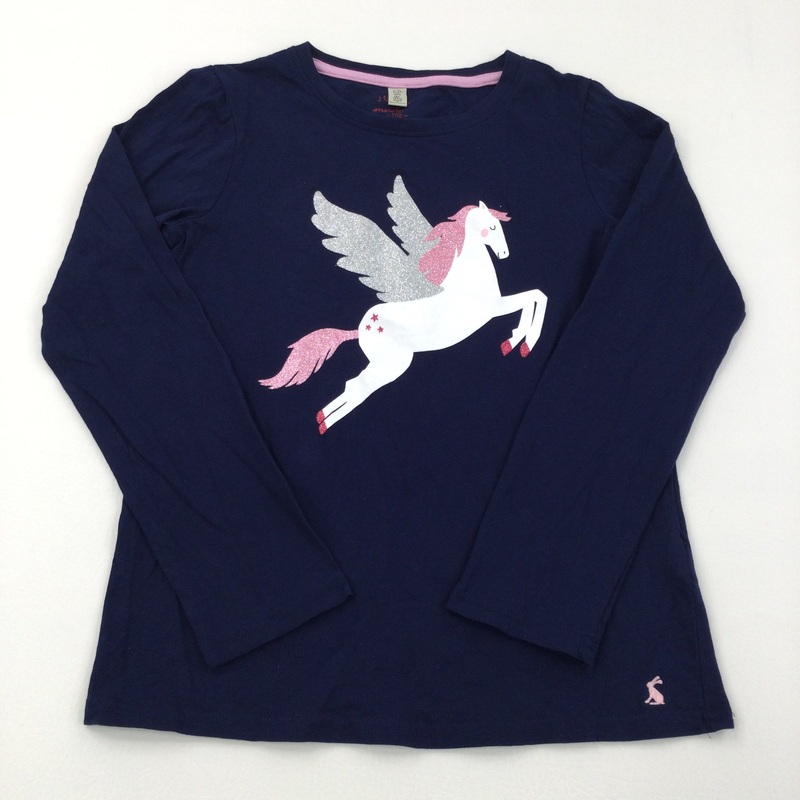 Unicorn Sparkle Navy Long Sleeve Top - Girls 11-12 Years
