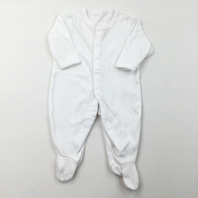 White Babygrow - Boys/Girls Newborn