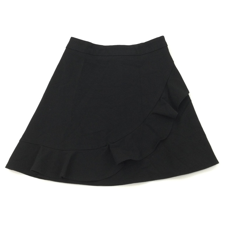 Black Frill Front Skirt - Girls 6-7 Years