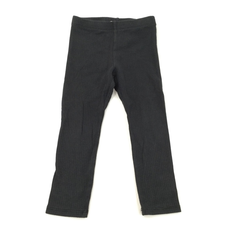 Black Ribbed Leggings - Girls 18-24 Months