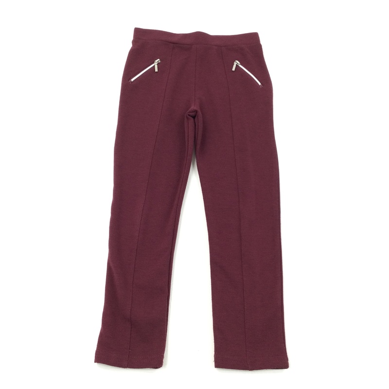 Burgundy Leggings - Girls 6-7 Years