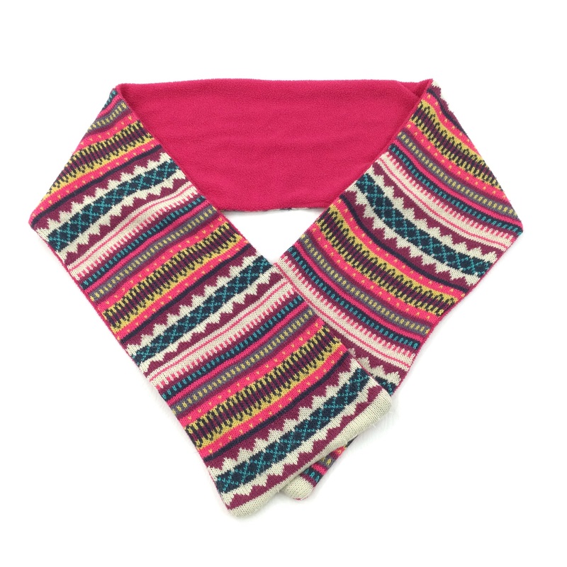 Colouful Scarf with Fleece Backing  - Girls 6-7 Years