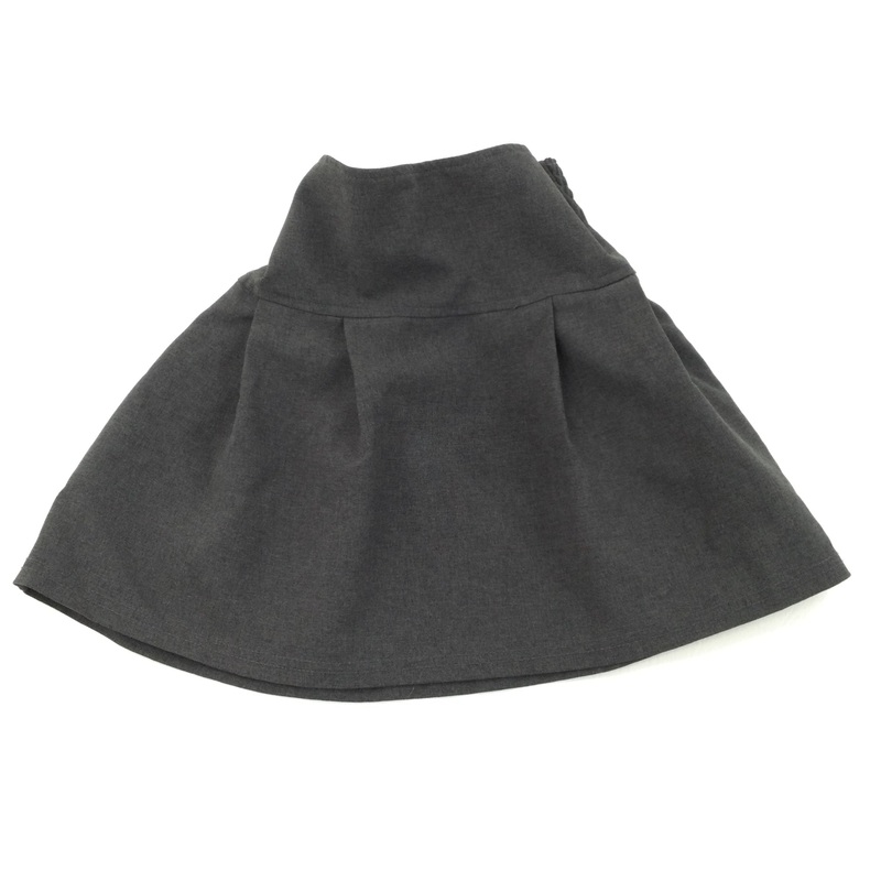 Dark Grey Skirt with Front Pleats - Girls 4-5 Years