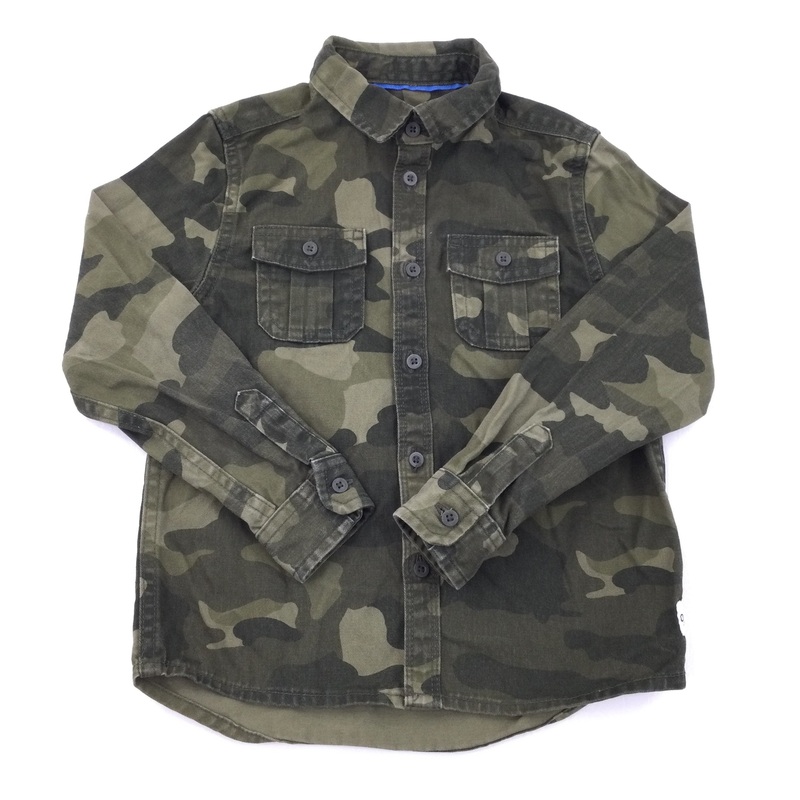 Green Camo Long Sleeve Shirt - Boys 5-6 Years