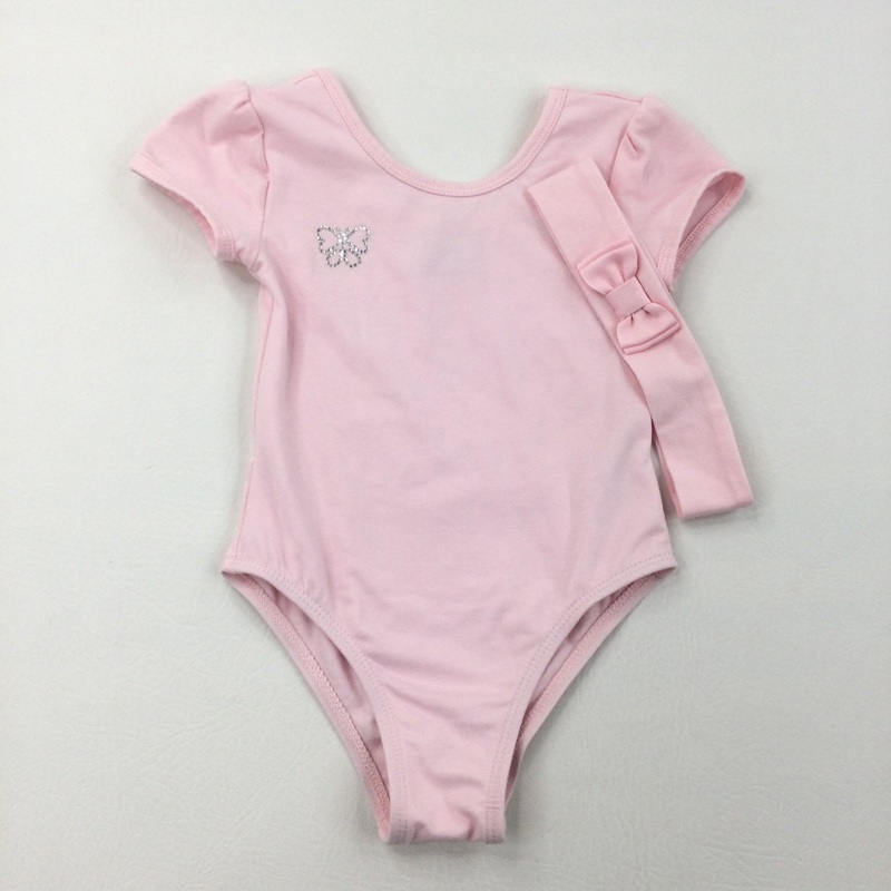 Pink Leotard with Matching Headband - Girls 2-3 Years