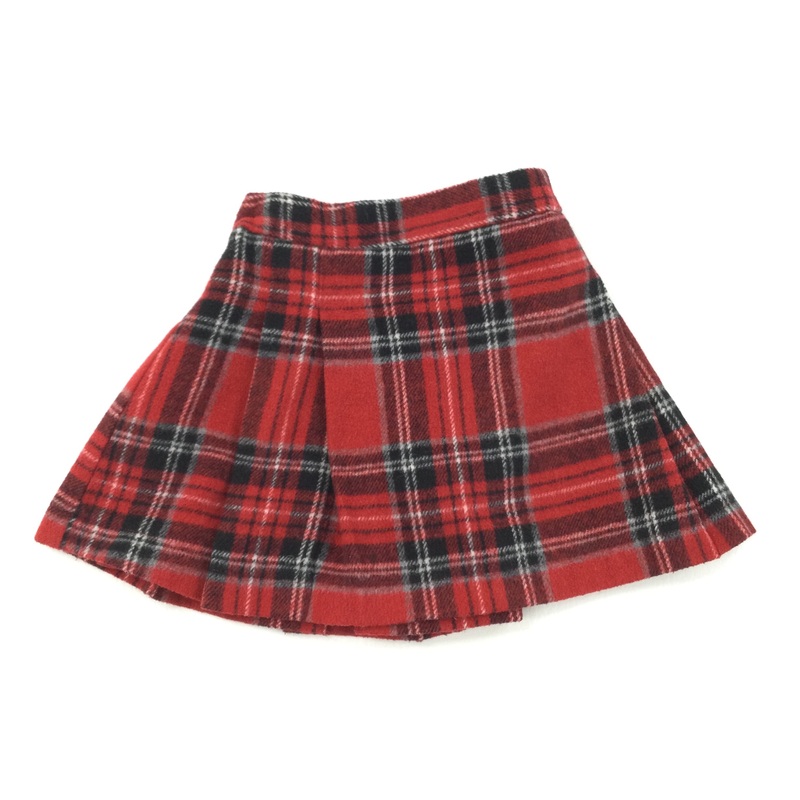 Red, Black & White Check Skirt  - Girls 2-3 Years