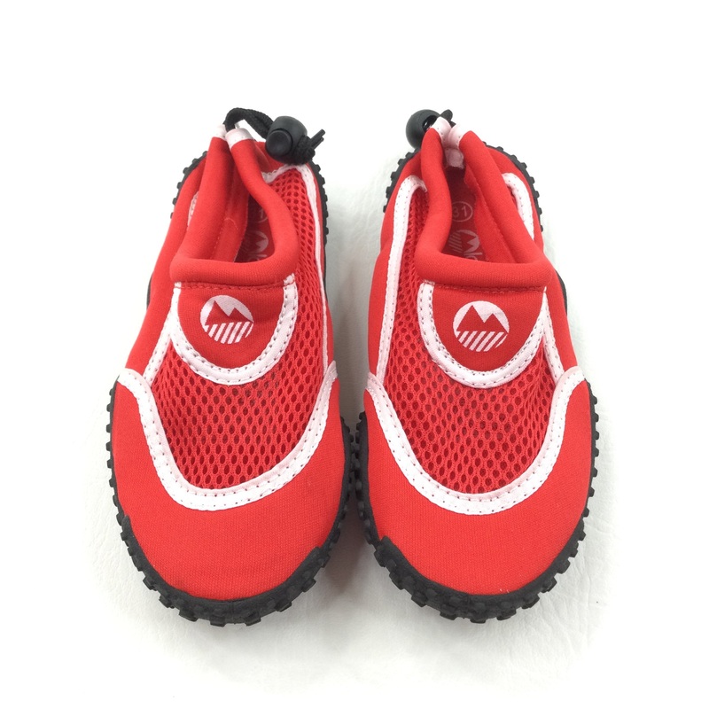 Red, White & Black Beach Shoes - Boys - Shoe Size 12