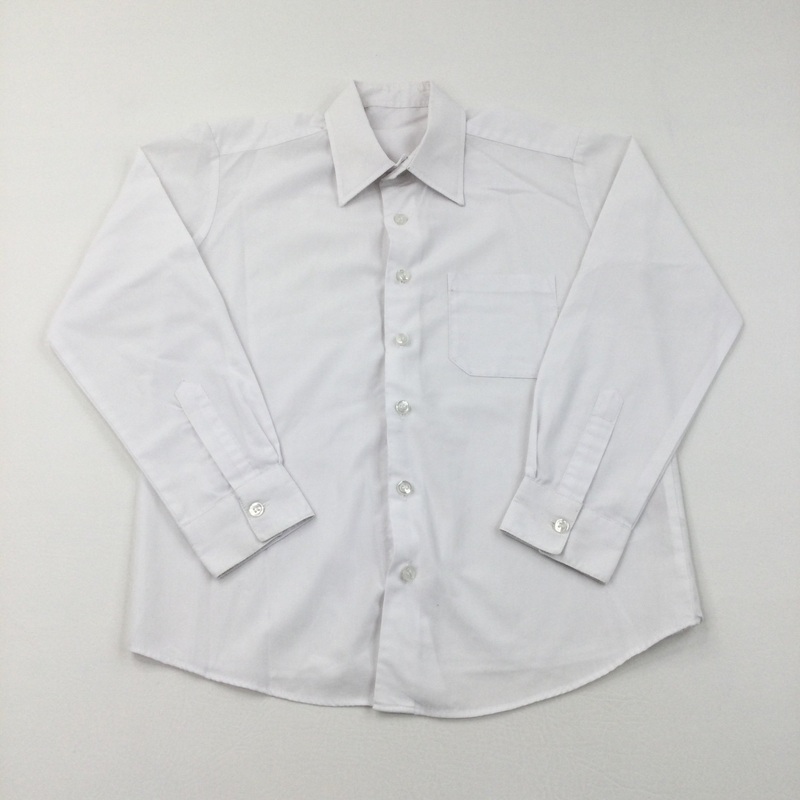 White Long Sleeve Shirt - Boys 8-9 Years