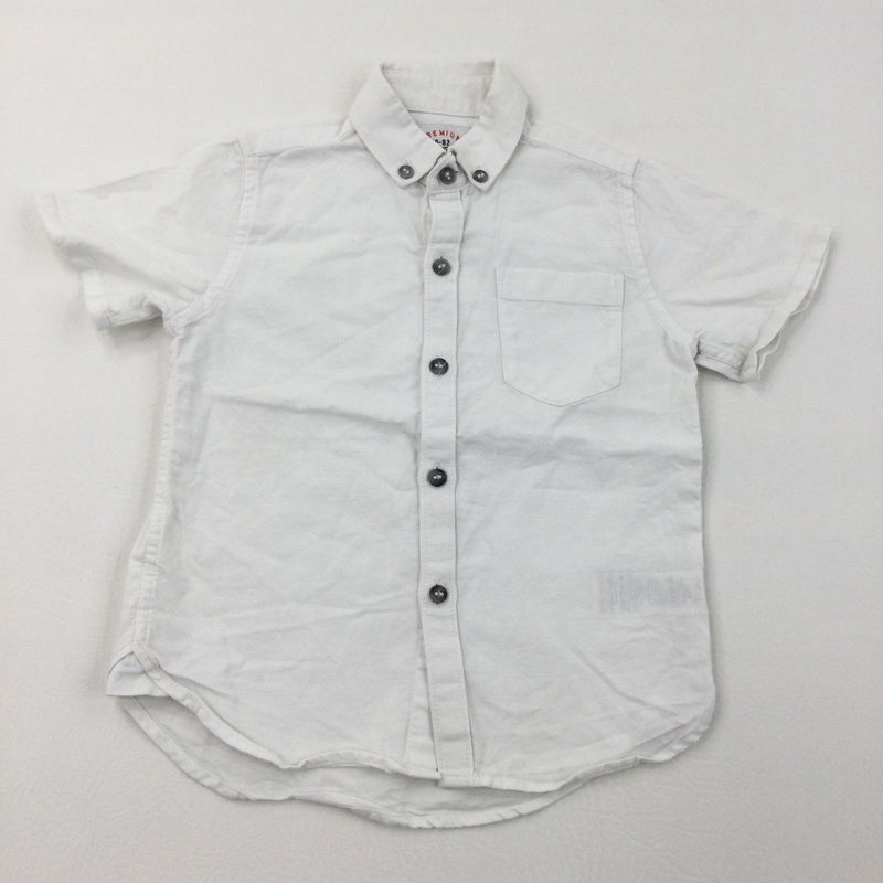 White Short Sleeve Shirt - Boys 2-3 Years