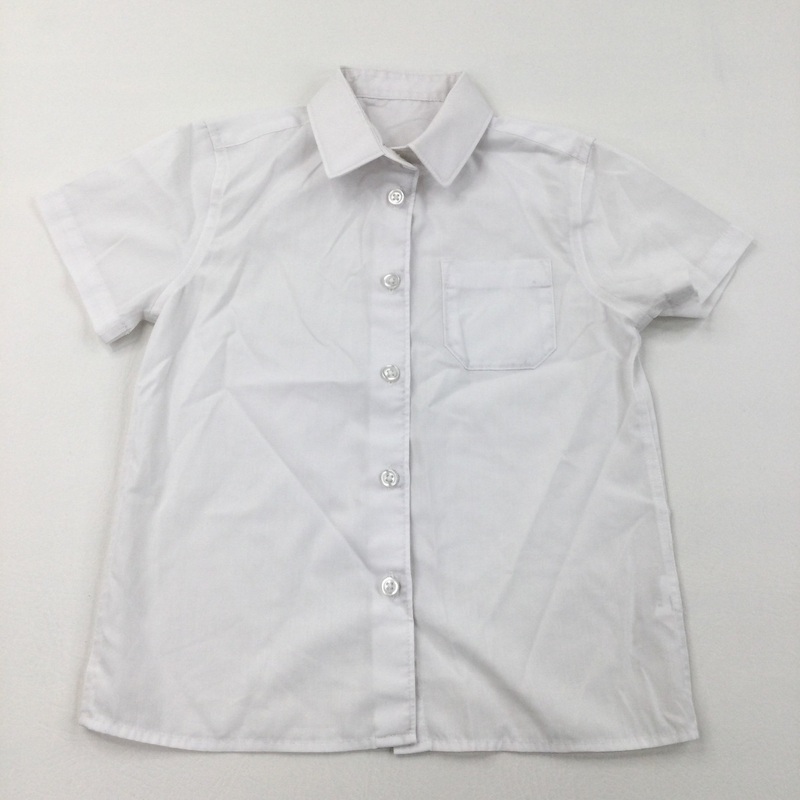 White Short Sleeve Shirt - Boys 5-6 Years