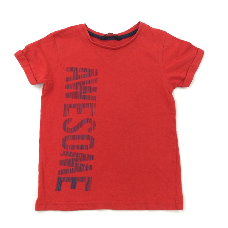 'Awesome' Red T-Shirt - Boys 5-6 Years