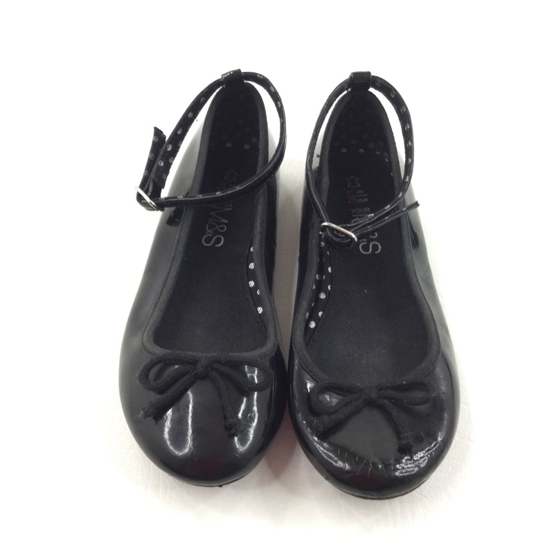 Black Ankle Strap Pumps - Girls - Shoe Size 11