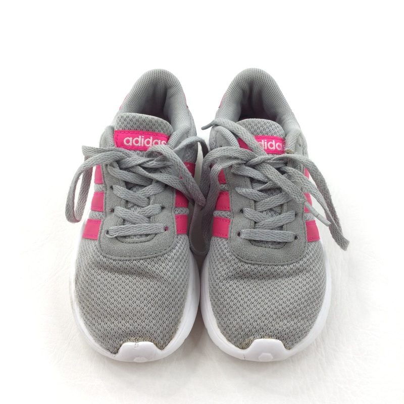 Pink & Grey Lace Up Trainers - Girls - Shoe Size 11K