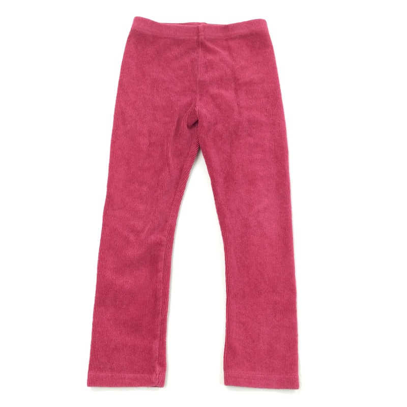 Pink Ribbed Leggings - Girls 4-5 Years