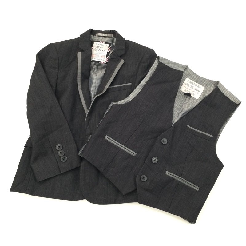 Dark Grey Suit Jacket & Waistcoat Set - Boys 4 Years