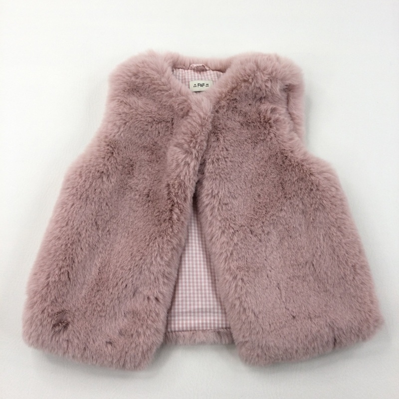 Pink Fluffy Gilet - Girls 3-4 Years