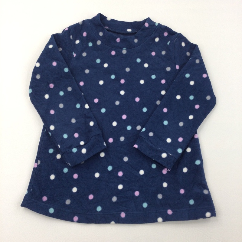 Spotty Blue Fleece - Girls 4-5 Years